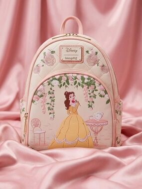 Disney x Loungefly Pink Belle Floral Mini Backpack
